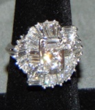Platinum Diamond Retro Ring.