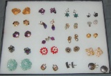 Vintage Costume Jewelry Earrings.