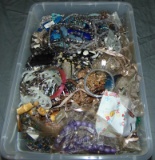 Tub of Costume Jewelry.