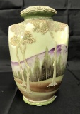 Nippon Moriage White Woodland Vase.