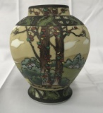 Nippon Woodland Scene Vase.