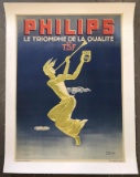c.1940's Philips Art Deco Poster by Paul Colin