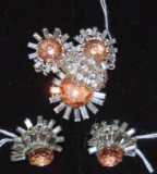 Miriam Haskell. Brooch and Earrings