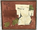 Toni Evins, Abstract Oil on Canvas, 1960