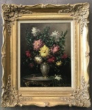 Oil on Canvas Floral Still Life, Judith Balogh