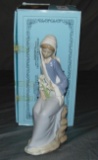 Lladro. Sitting Girl With Lilies.