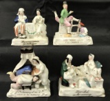 Lot of 4 Victorian Porcelain Fairings
