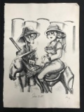Roy E. King Signed Lithograph 