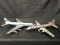 (2) Tin Marx Toy Airplanes, Flying Tiger & Pan Am