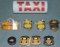 Assorted Taxi Badges and Light