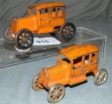 2 Early AC Williams Cast Iron Taxis