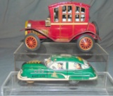 2 Vintage Tin Toy Cars