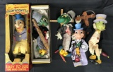(4) Disney Jiminy Cricket Marionettes + Puppet