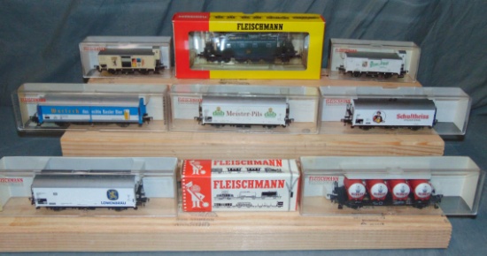 9Pc Fleischmann HO Freight Train