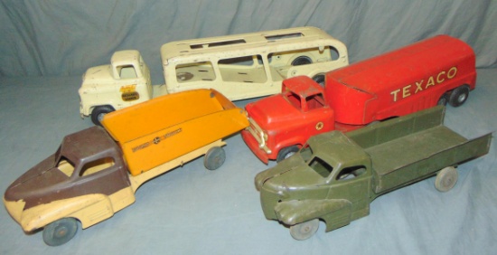 4 Vintage Buddy L Trucks