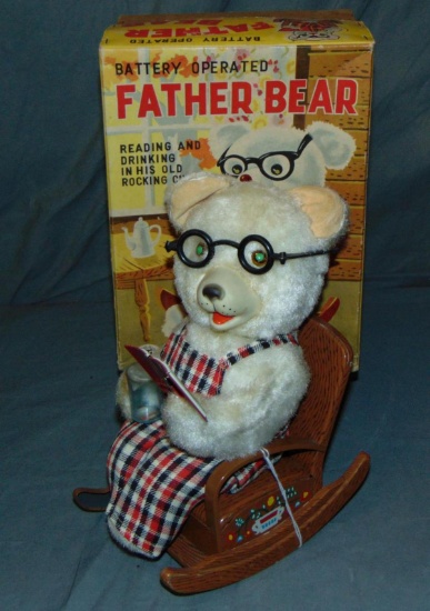 Battery Operated Father Bear in Box.