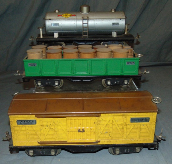 3 Late Lionel ST GA 500 Series Freight Cars
