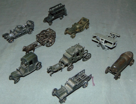 9 Early French Diecast Vehicles