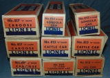 9 EMPTY Late Lionel 800 Series Car Boxes