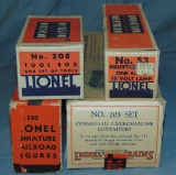 4 EMPTY Lionel Accessory Boxes