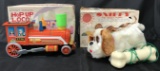 2 Boxed Battery Op Toys, Sniffy & Hop Up Loco