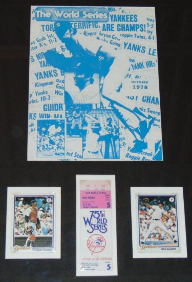 1978 WS Scorecard Signed Munson/Guidry & Ticket