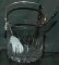 Georg Jensen Ice Bucket & Sterling Sugar Tongs