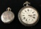 (2) Silver Case Pocket Watches