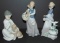 Lladro Figurines. Lot of 3.