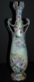 Nippon Plum Pattern Moriage Bolted Vase.