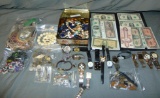 Estate Jewelry, Currency etc.