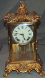 Ansonia Bronze & Crystal Regulator Clock