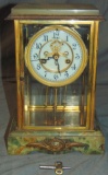 Waterbury Bronze Onyx Regulator Clock