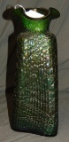 Kralik Green Art Glass Vase