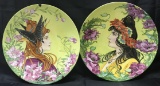 (2) Gazo Fudji Art Nouveau Porcelain Chargers