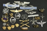 Lot of U.S. Military Pins & Uniform Insignias