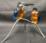 Swarovski Crystal Kingfishers Blue Turquoise Birds