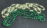 Malachite & Cultured Pearl Necklaces