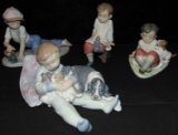 Lladro Figurines. Lot of 4.