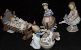 Lladro Figurines. Lot of 4.