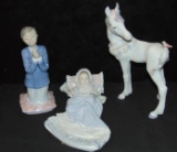 Lladro Figurines.Lot of 3.