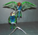 Swarovski. Multi Colored Crystal Birds.