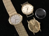 (3) Ladies 18 Kt Wrist Watches