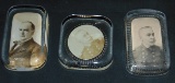 Lot of Three Photographic Paperweights.