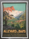 Allevard Les Bains, French Travel Poster