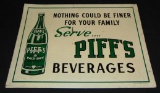 Piff's Beverage Tin Advertising Sign