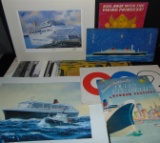 Lot of Mixed Ocean Liner Prints and Posters