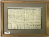 Andrew Jackson Land Grant Signed