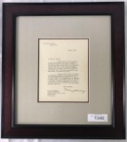 Warren G. Harding. Typed Letter Signed.