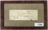 U.S. Grant. Check Signed.